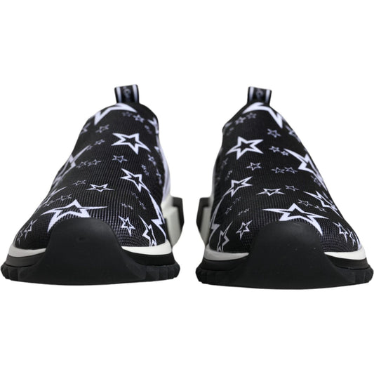 Dolce & Gabbana Black White Star Print Sorrento Sneakers Shoes Dolce & Gabbana