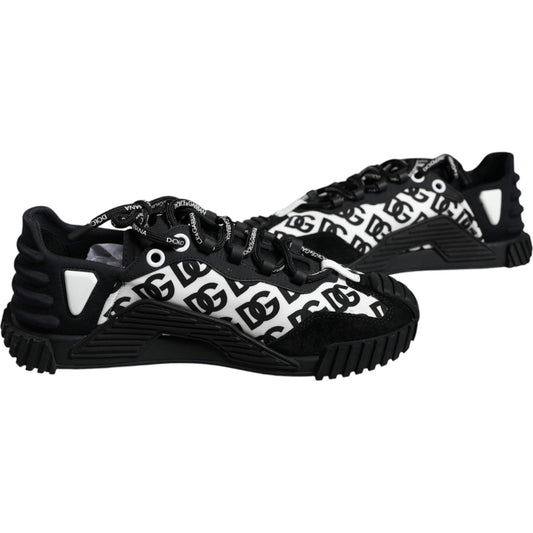 Dolce & Gabbana Black Logo Lace Up Low Top NS1 Sneakers Shoes Dolce & Gabbana