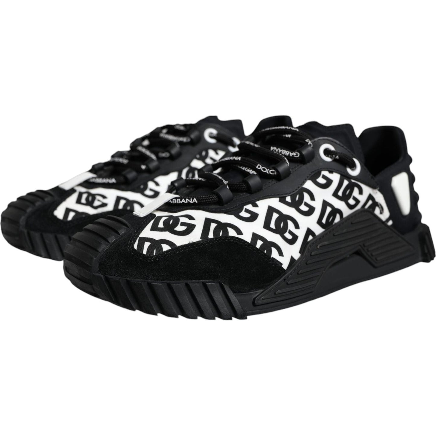 Dolce & Gabbana Black Logo Lace Up Low Top NS1 Sneakers Shoes Dolce & Gabbana