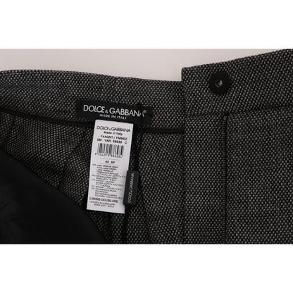 Dolce & Gabbana Gray Wool High Waist Mini Shorts 1728,67345645728,Clothing,Dolce & Gabbana,Gray,IT40|S,Material: 100% Wool,New with tags,Shorts - Clothing,Shorts - Shorts - Clothing,Shorts - Women - Clothing,Women,Women - Clothing
