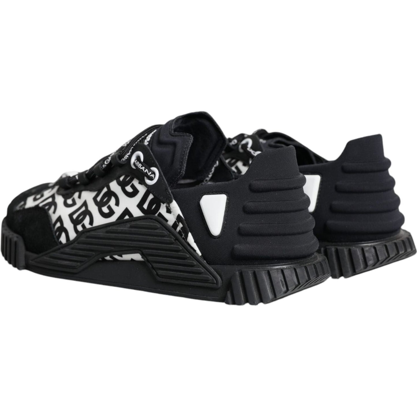 Dolce & Gabbana Black Logo Lace Up Low Top NS1 Sneakers Shoes Dolce & Gabbana