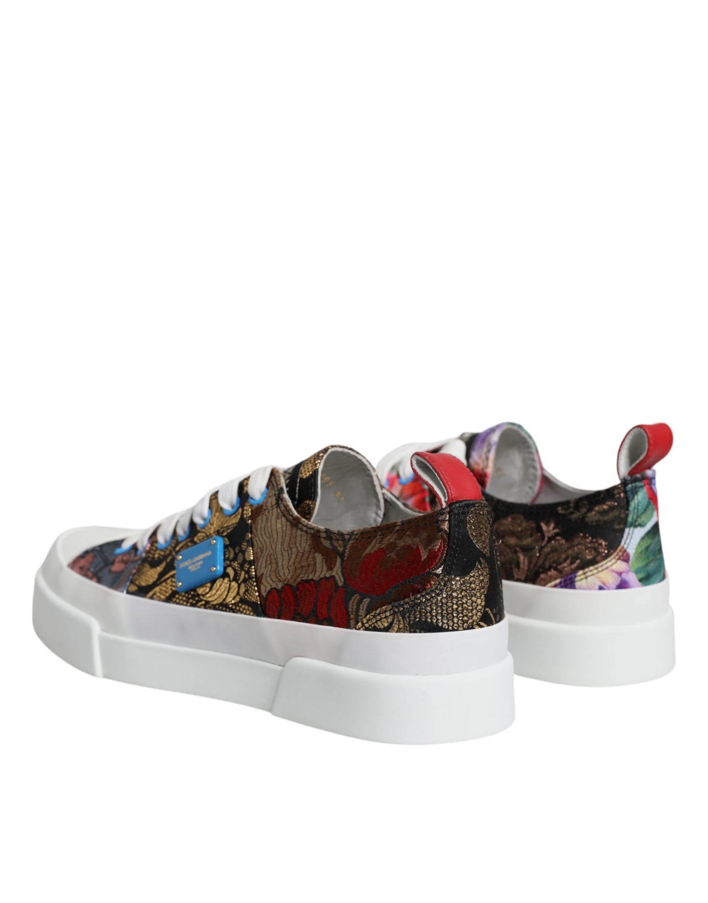 Dolce & Gabbana Multicolor Patchwork Low Top Sneakers Shoes Dolce & Gabbana