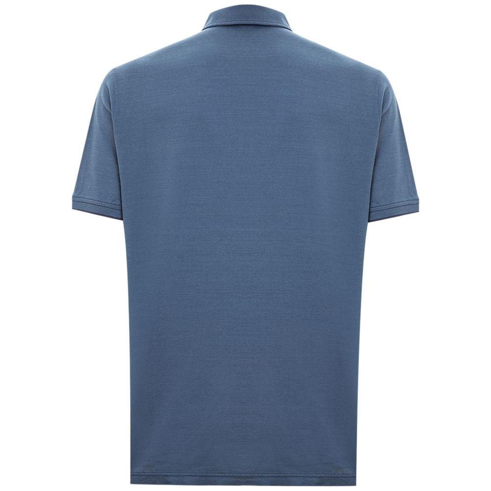 Loro Piana Light Blue Cotton Polo Shirt Loro Piana