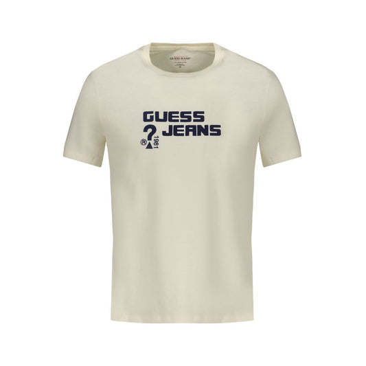 Guess Jeans Beige Cotton T-Shirt Guess Jeans