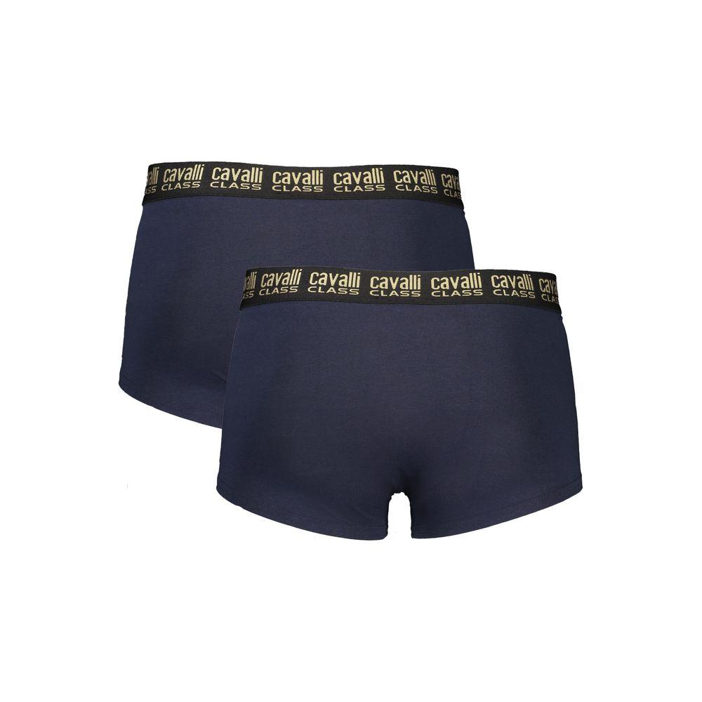 Cavalli Class Blue Cotton Underwear Cavalli Class