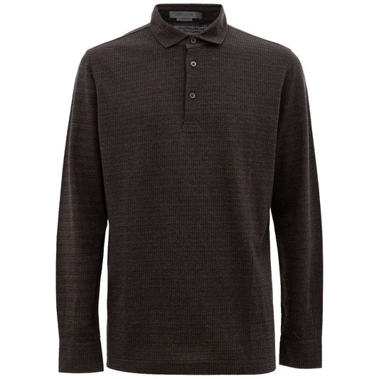 Corneliani Brown Cotton Polo Shirt Corneliani