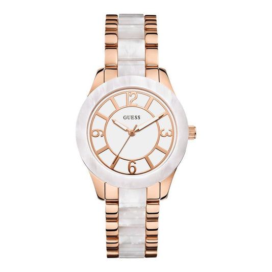 Guess Pink Steel And Polycarbonate Watch Guess