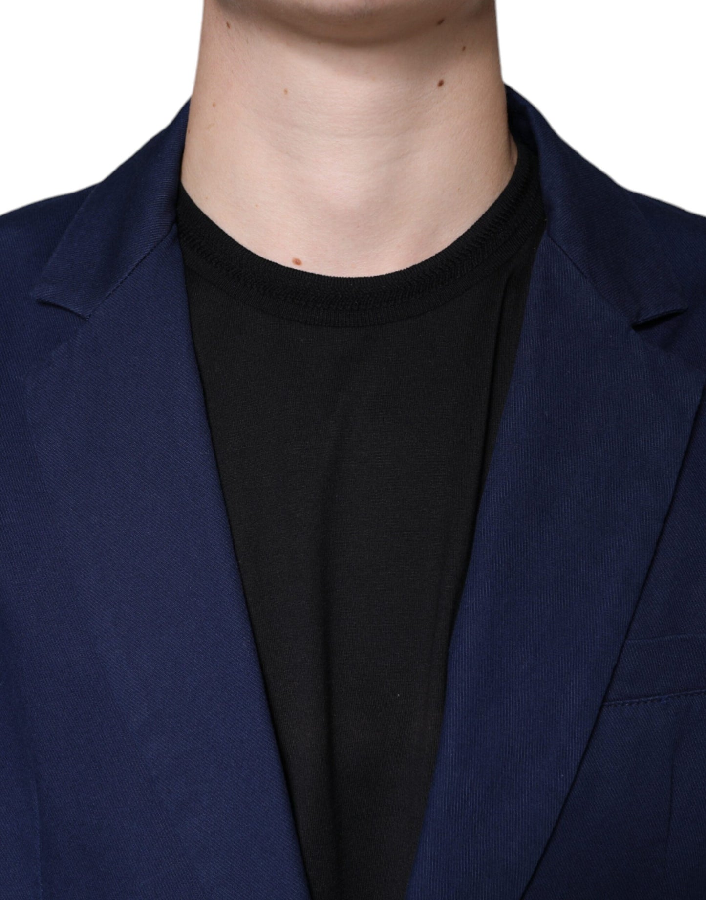 Dolce & Gabbana Blue Notch Single Breasted Dress Coat Blazer Dolce & Gabbana