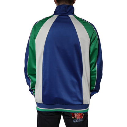 Dolce & Gabbana Multicolor Polyester Full Zip Bomber Jacket 1728,67345645728,Bombers - Jackets & Coats - Clothing,Clothing,Dolce & Gabbana,IT50 | L,Jackets & Coats - Clothing,Jackets - Men - Clothing,Material: 100% Polyester,Men,Multicolor,Preowned / Defe