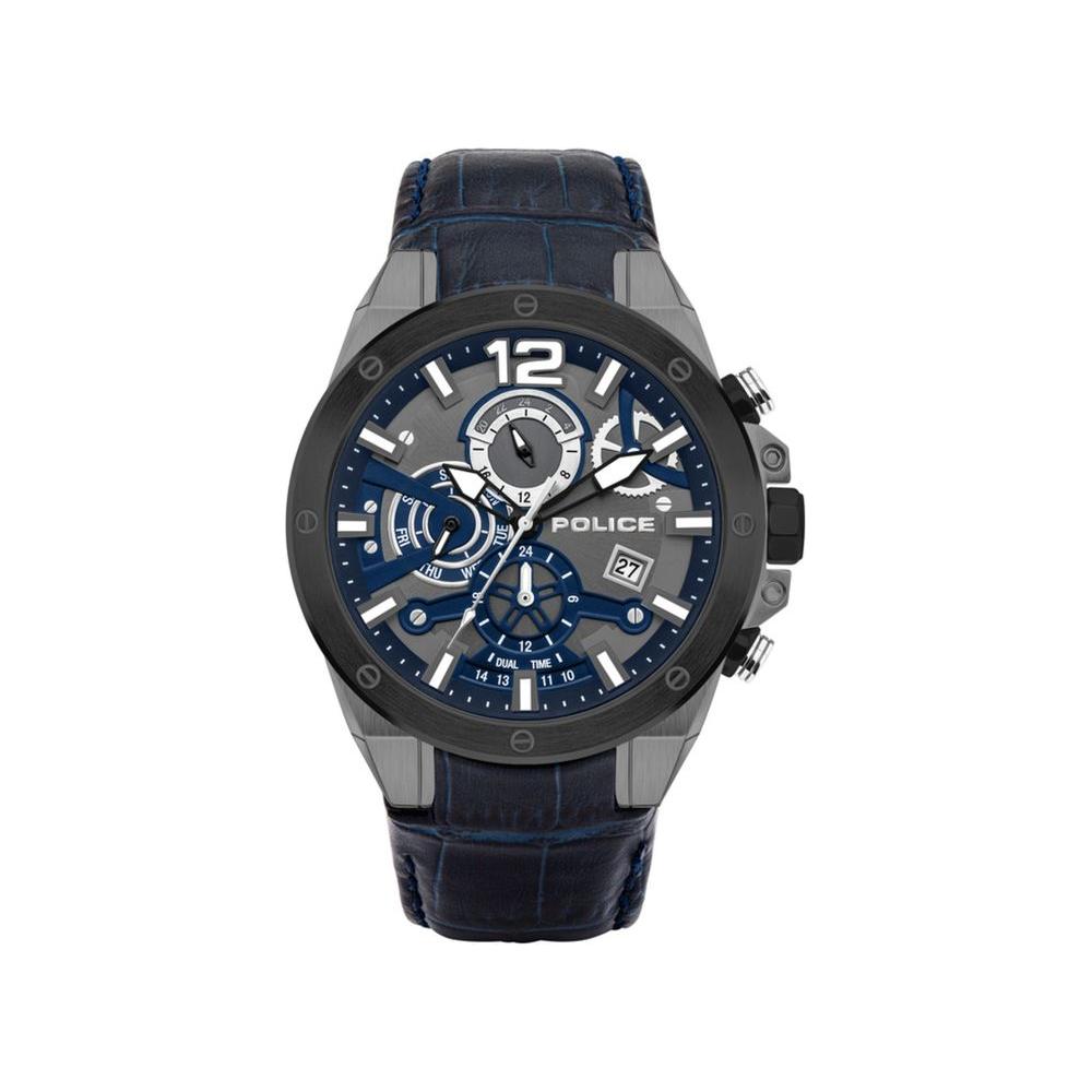 Police Blue Leather Watch Police