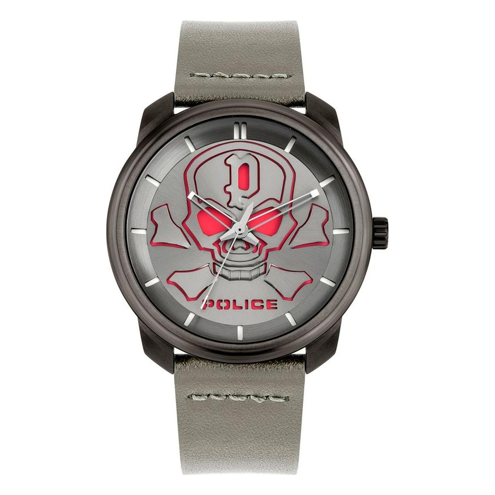 Police Gray Leather Watch Police