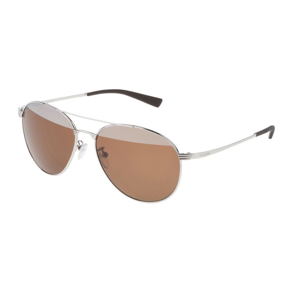 Police Gray Metal Sunglasses Police