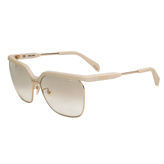 Police Beige Metal Sunglasses Police