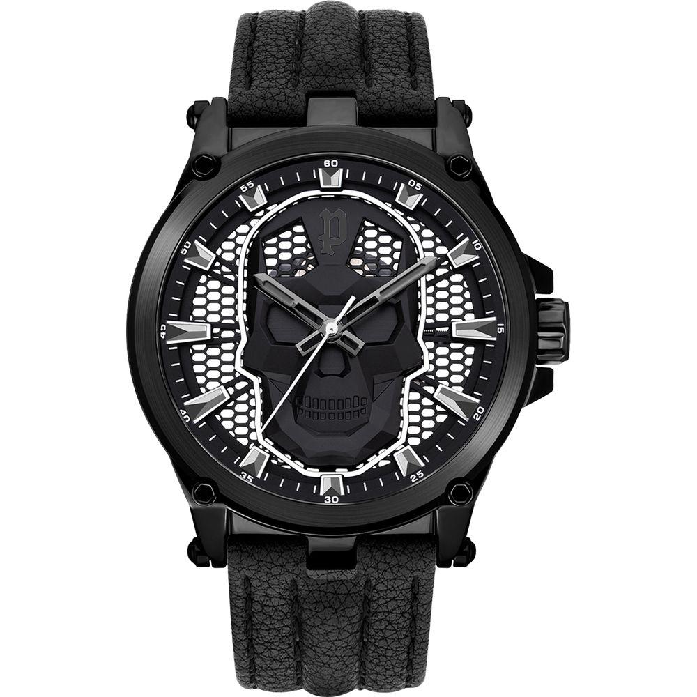 Police Black Leather Watch Police