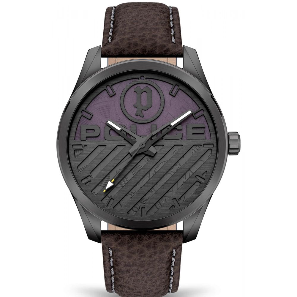 Police Brown Leather Watch Police