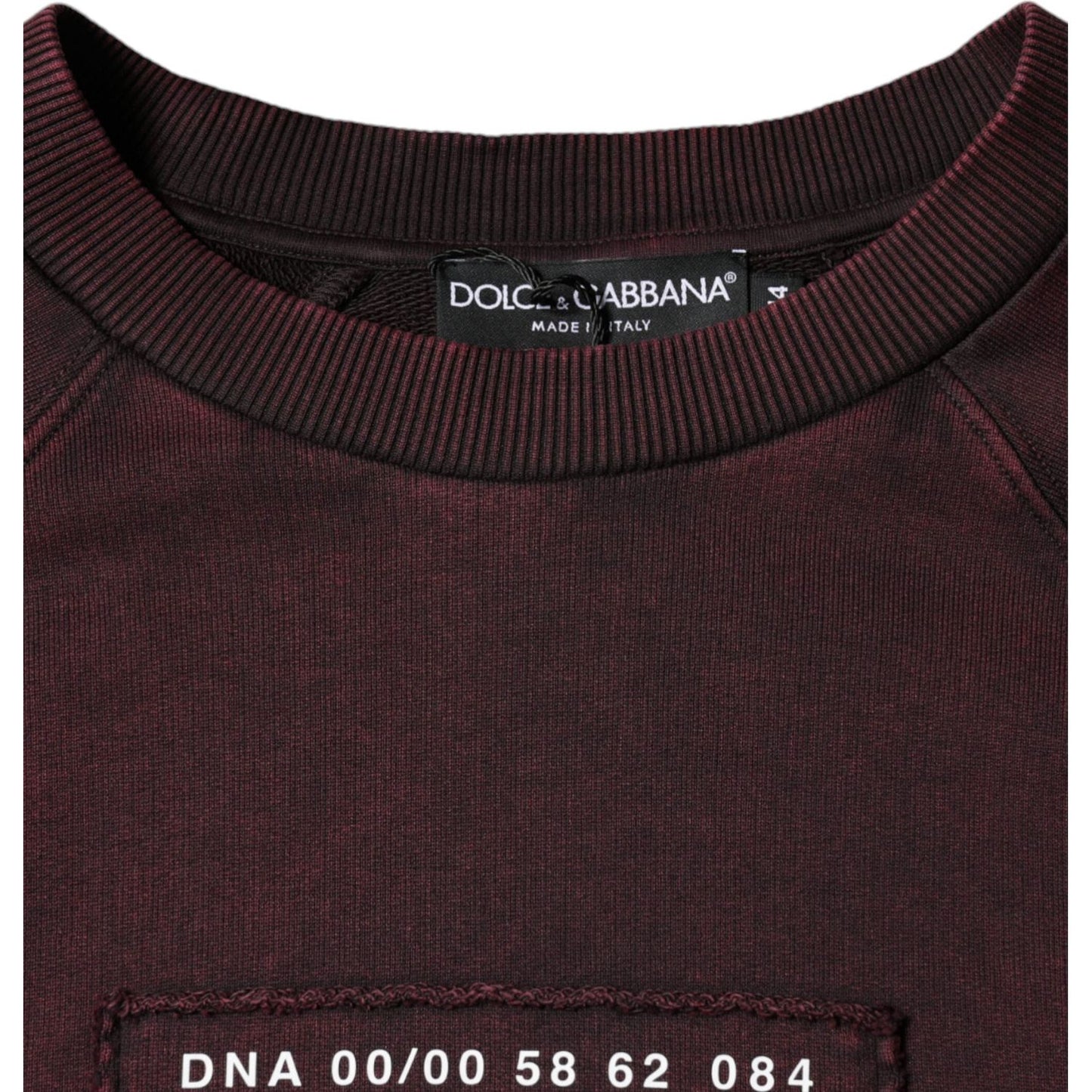 Dolce & Gabbana Maroon Logo Crew Neck Men Sweatshirt Sweater Dolce & Gabbana