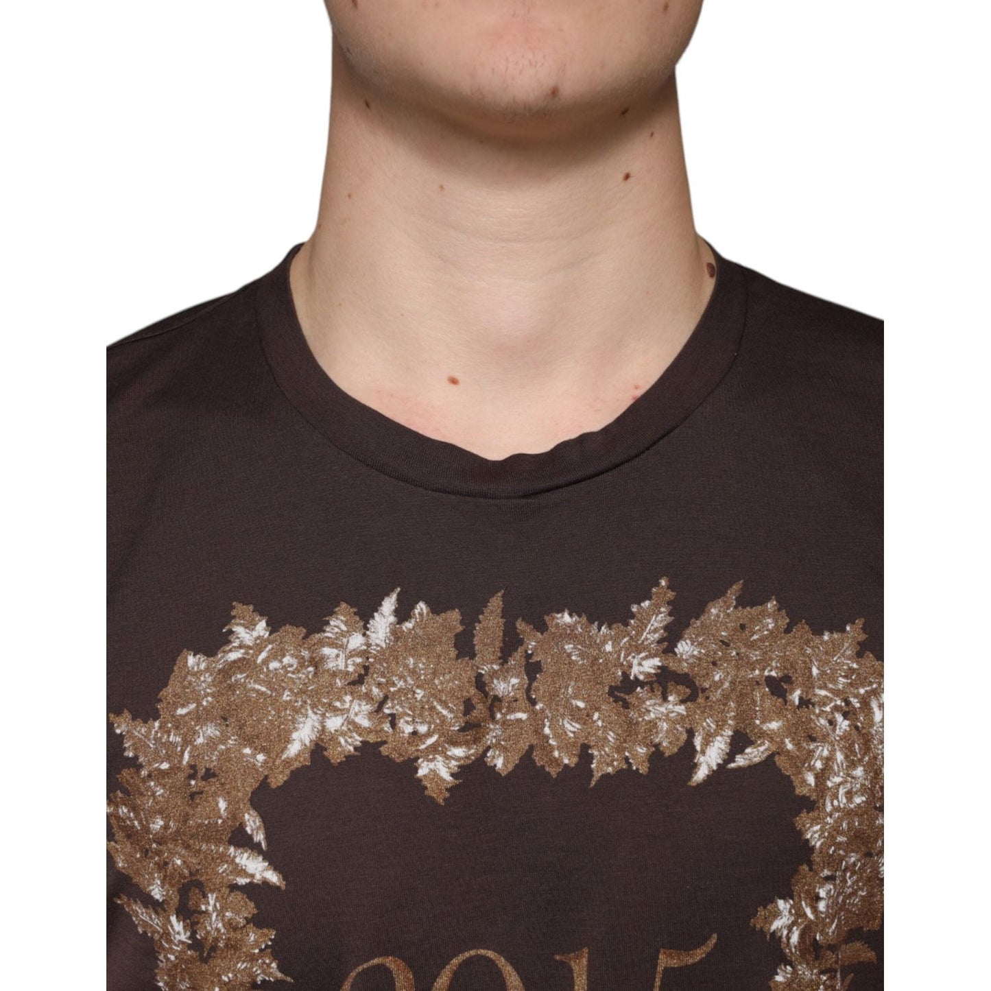 Dolce & Gabbana Brown New Year 2015 Cotton Crew Neck T-shirt Dolce & Gabbana