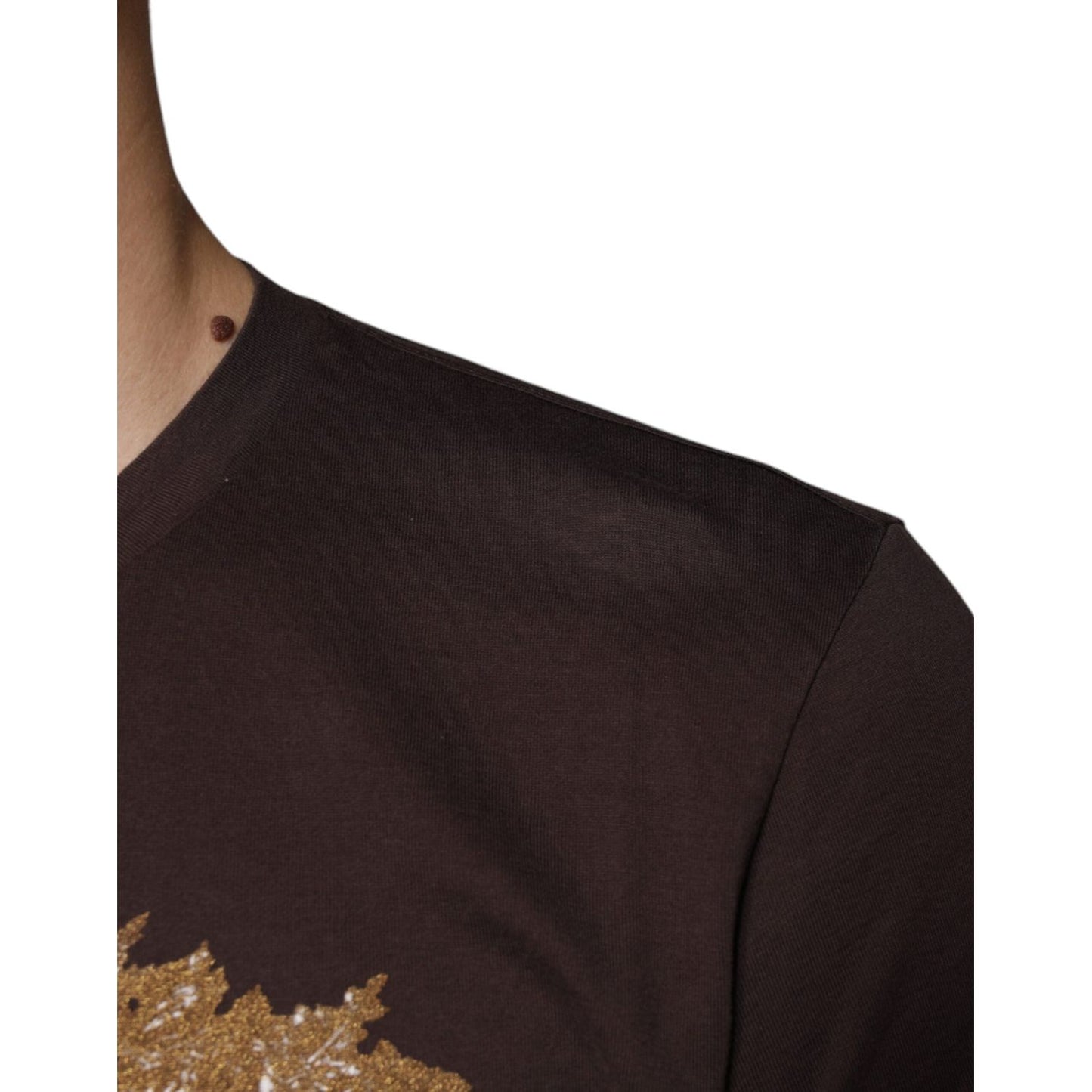 Dolce & Gabbana Brown New Year 2015 Cotton Crew Neck T-shirt Dolce & Gabbana