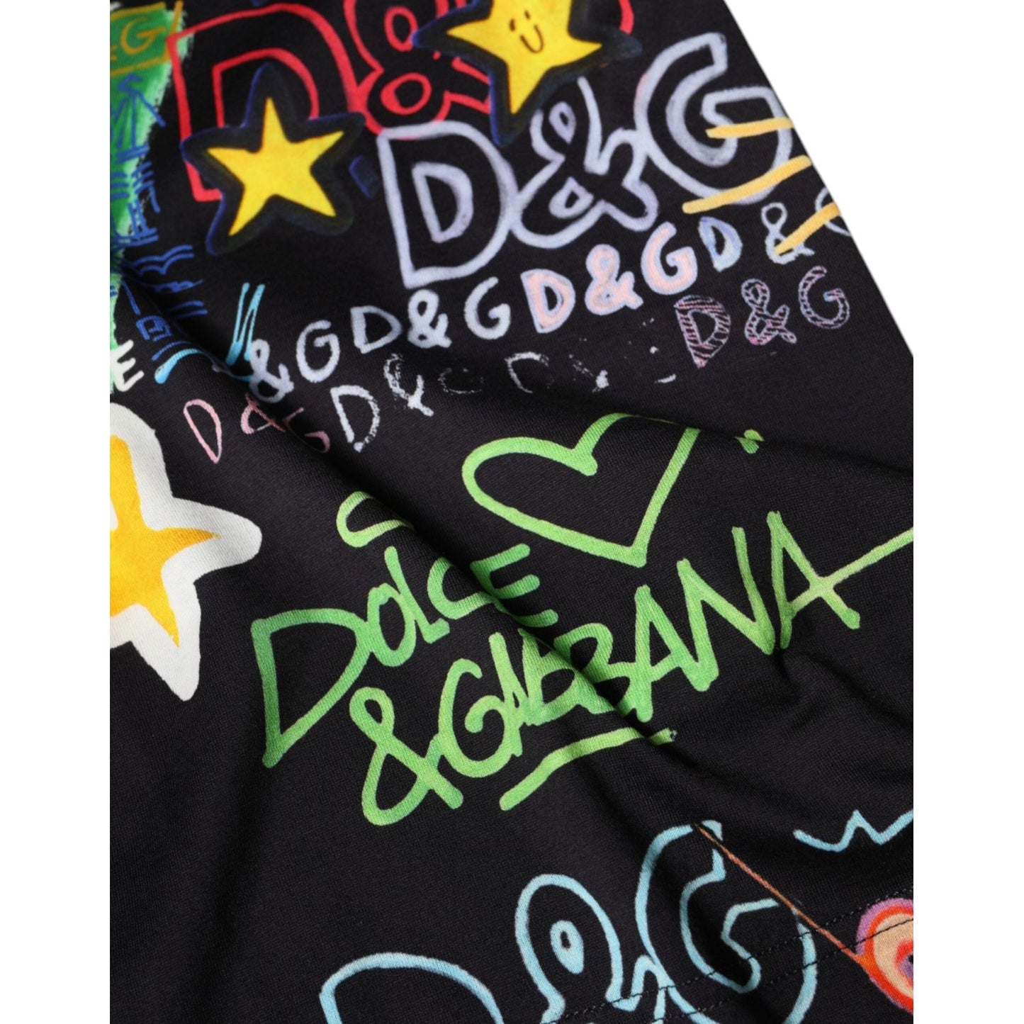 Dolce & Gabbana Multicolor Graphic Print Cotton Crew Neck T-shirt