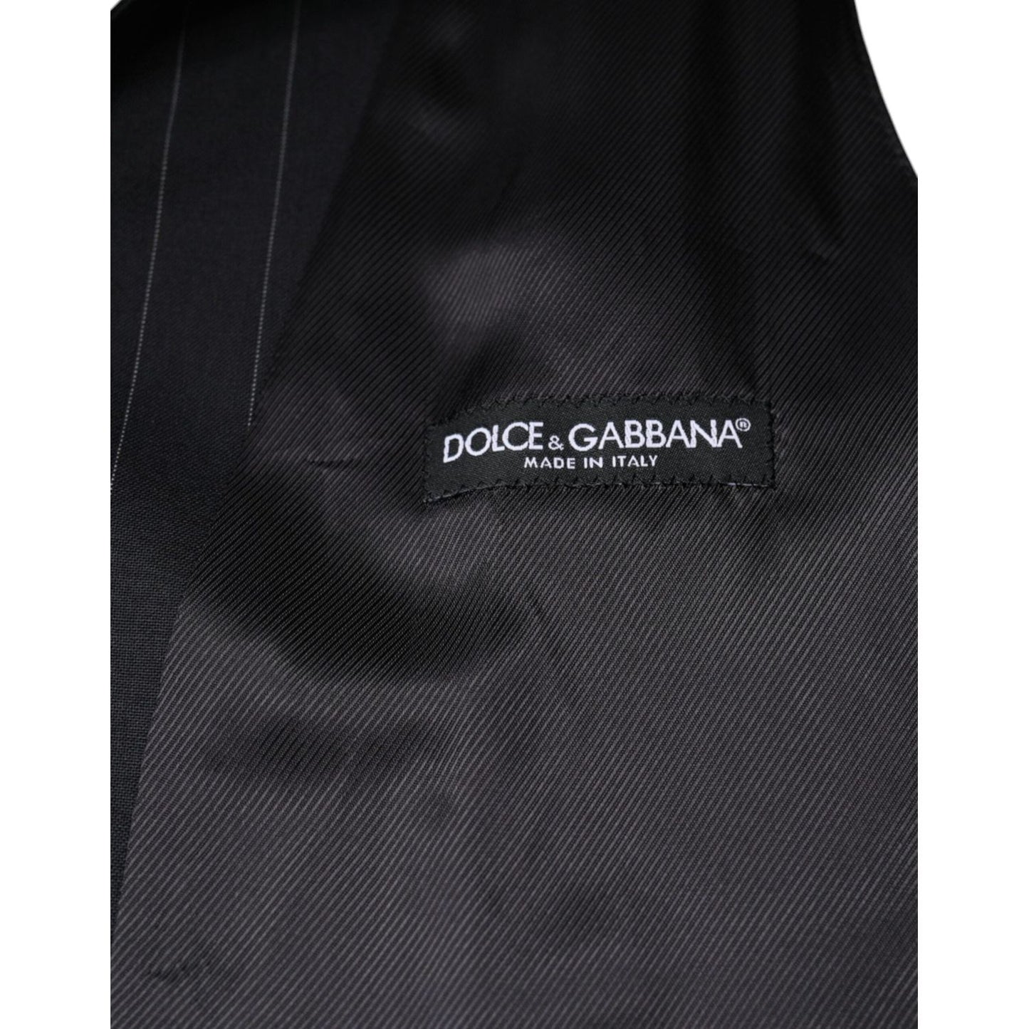 Dolce & Gabbana Black Leather Waistcoat Dress Formal Vest Dolce & Gabbana