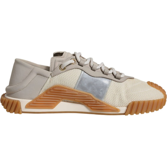 Dolce & Gabbana Beige Lace Up Low Top NS1 Sneakers Shoes