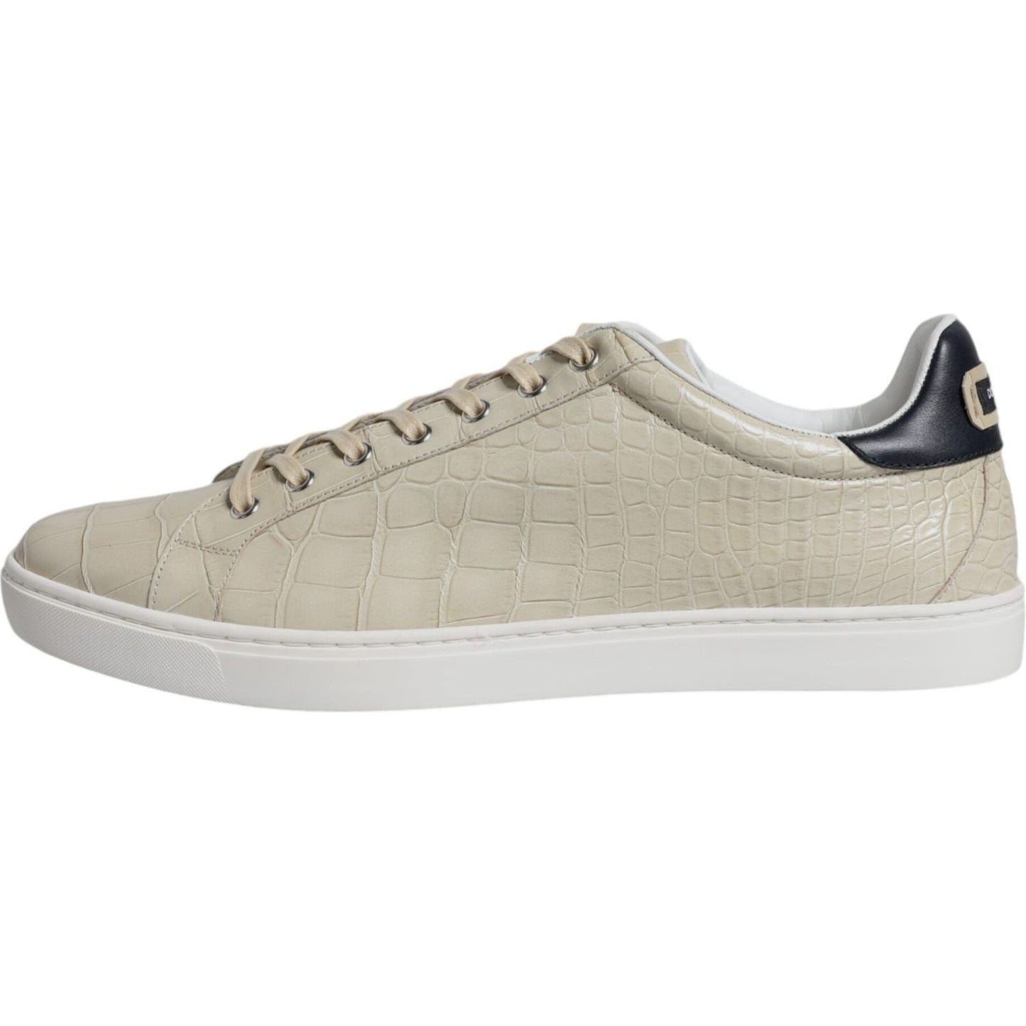 Dolce & Gabbana Beige London Leather Low Top Sneakers Shoes