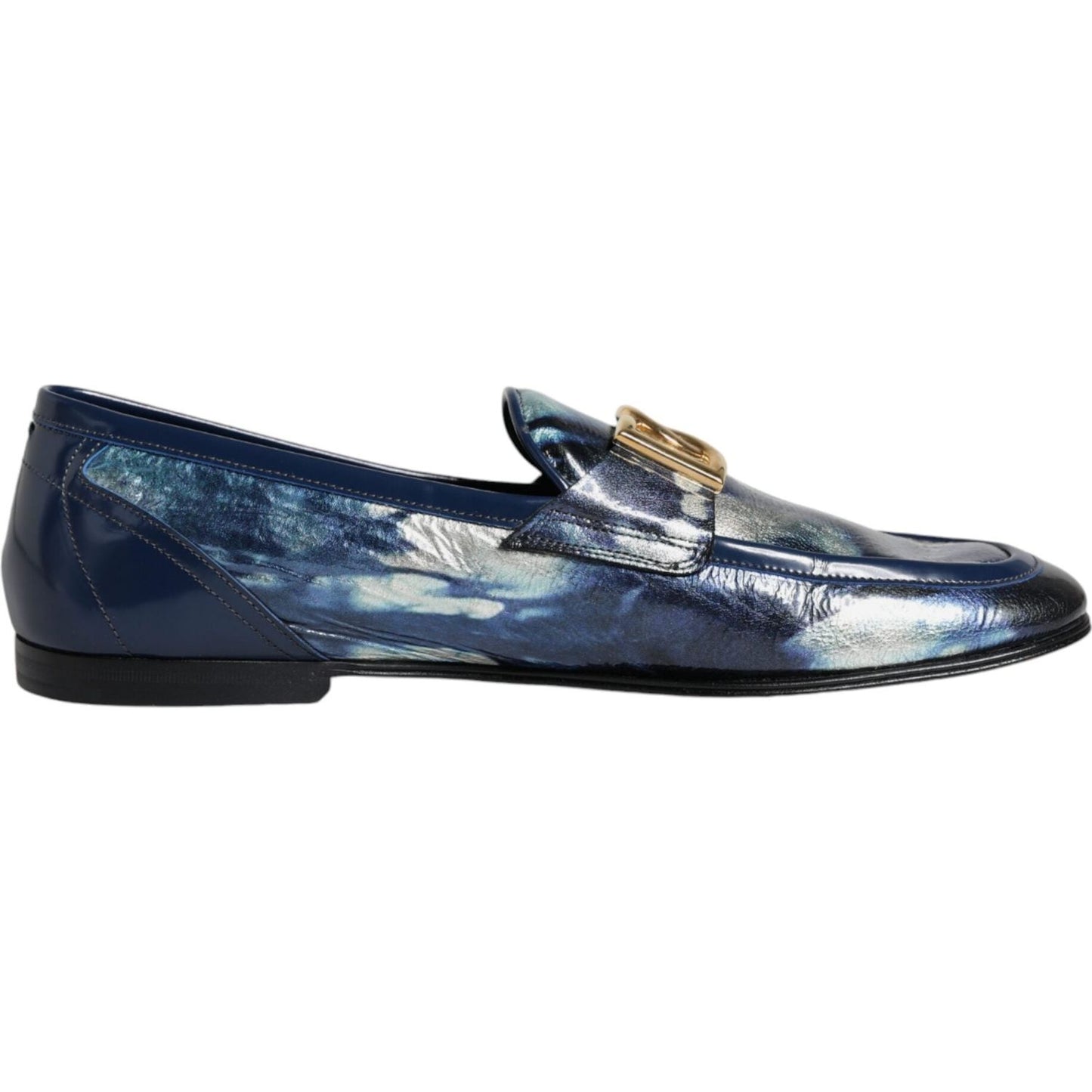 Dolce & Gabbana Blue Tie Dye DG Loafers Formal Shoes Dolce & Gabbana