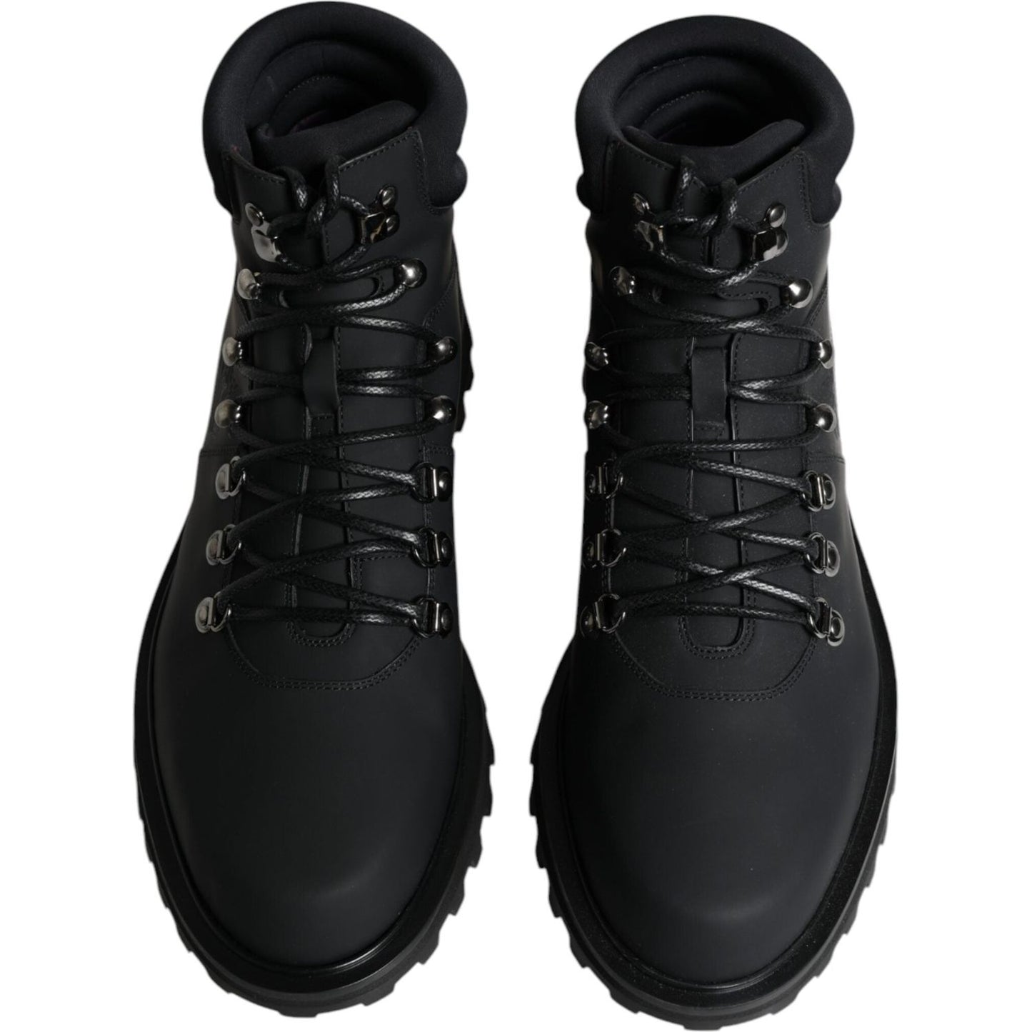 Dolce & Gabbana Black Ankle Boots Vulcano Trekking Shoes Dolce & Gabbana