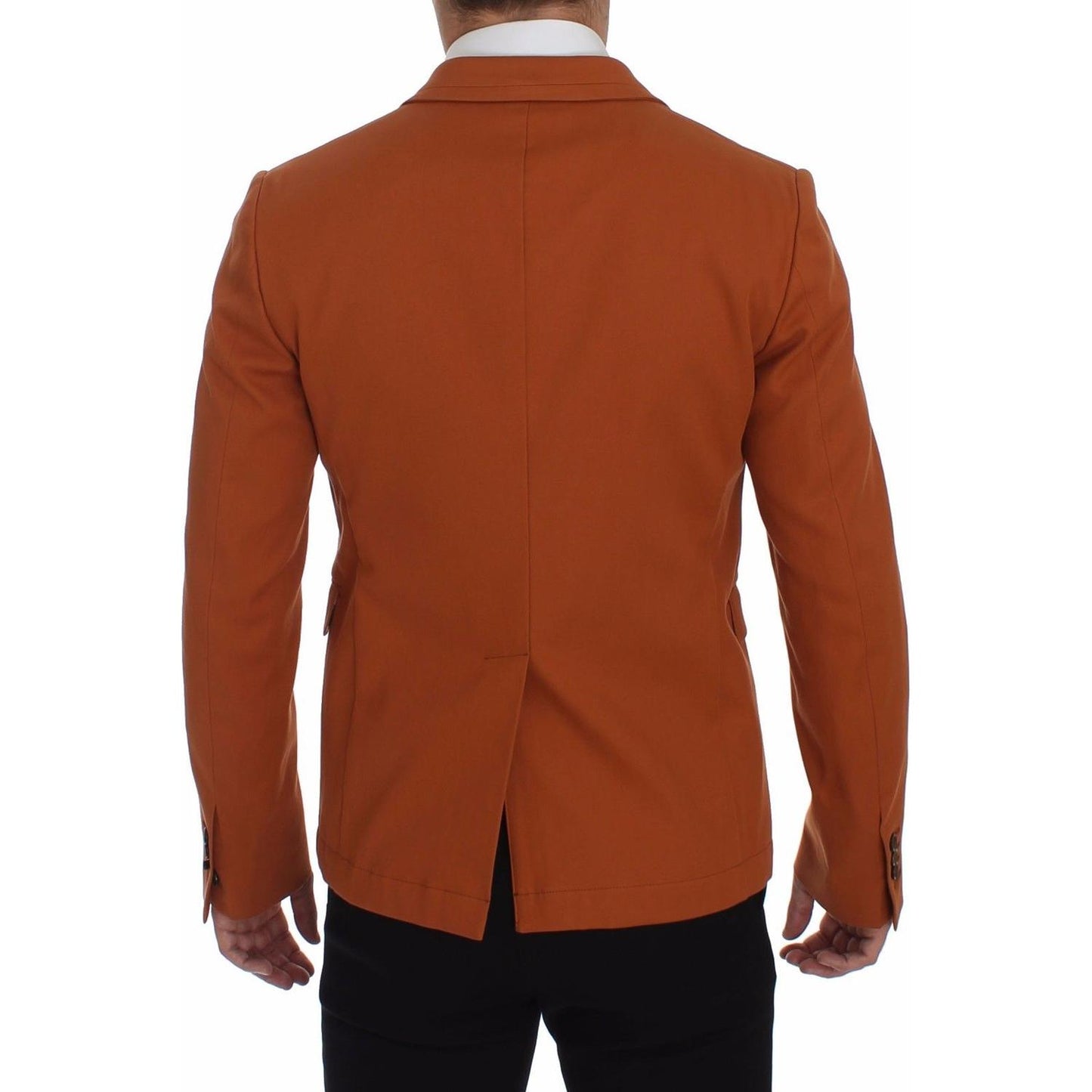 Dolce & Gabbana Elegant Orange Casual Cotton Blend Blazer Dolce & Gabbana