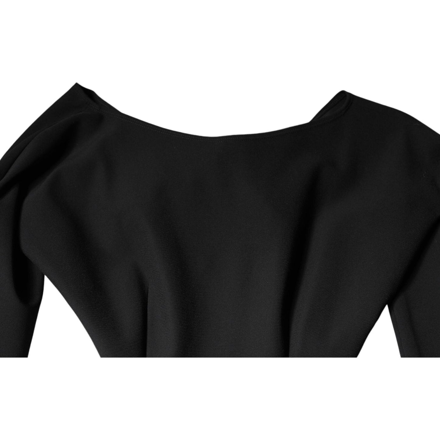 Dolce & Gabbana Black Viscose Cut Out A-line Long Sleeves Mini Dress Dolce & Gabbana