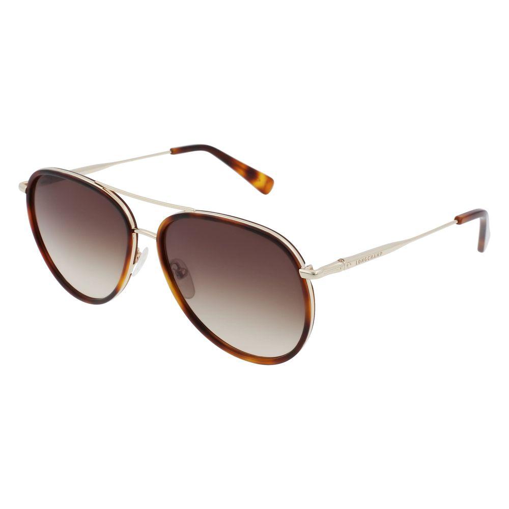 Longchamp Gold Metal Sunglasses Longchamp