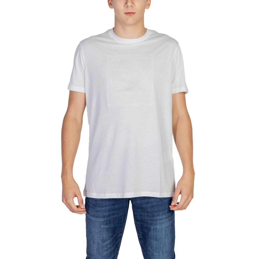 Armani Exchange Cream Cotton T-Shirt Armani Exchange