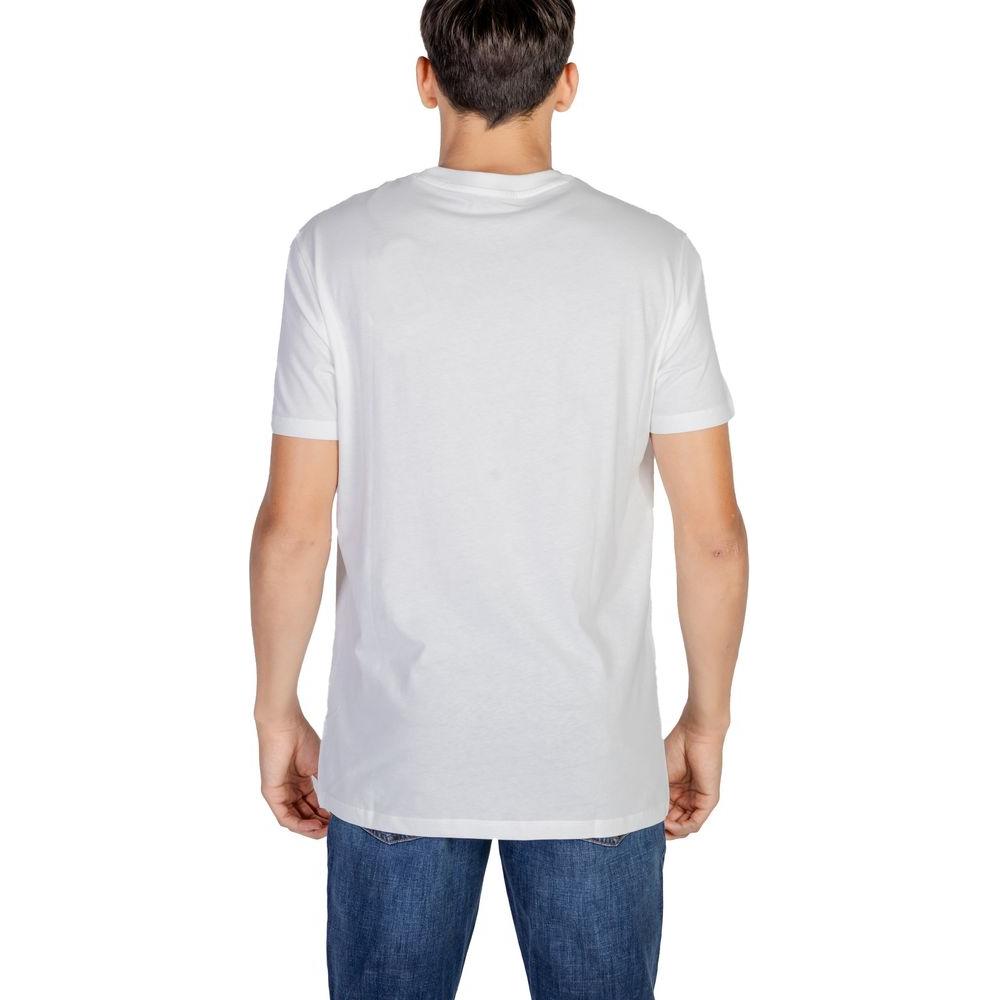 Armani Exchange Cream Cotton T-Shirt Armani Exchange