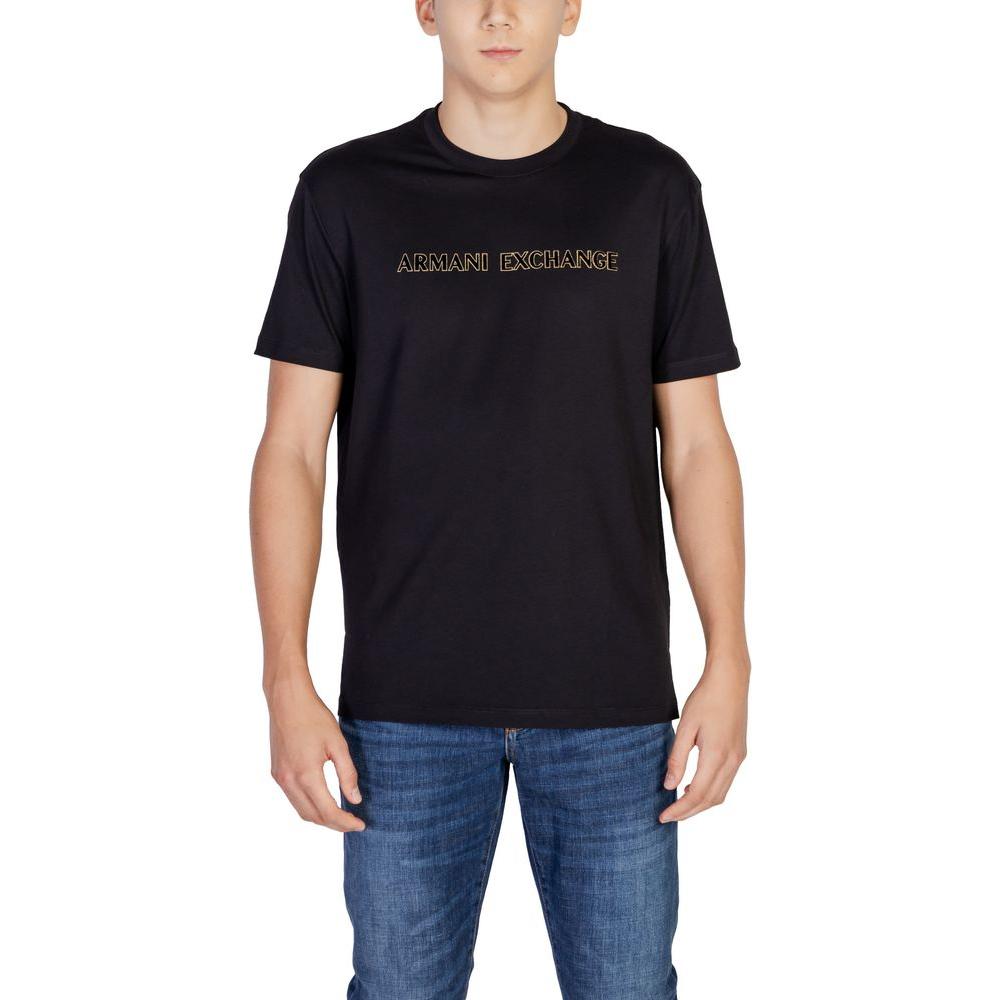 Armani Exchange Black Cotton T-Shirt Armani Exchange