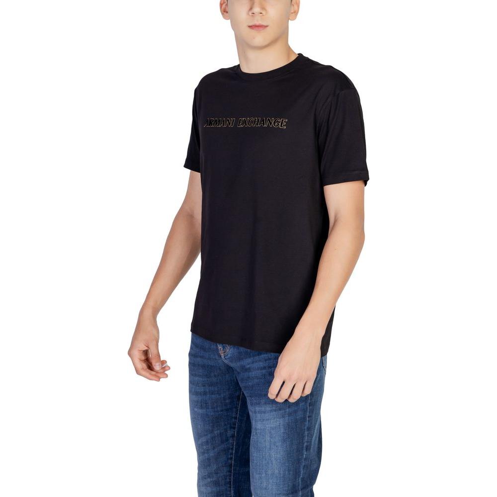 Armani Exchange Black Cotton T-Shirt Armani Exchange