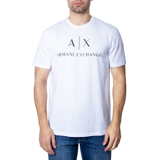 Armani Exchange White Cotton T-Shirt Armani Exchange