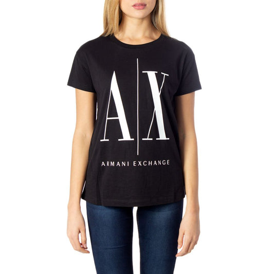 Armani Exchange Black Cotton Tops & T-Shirt Armani Exchange