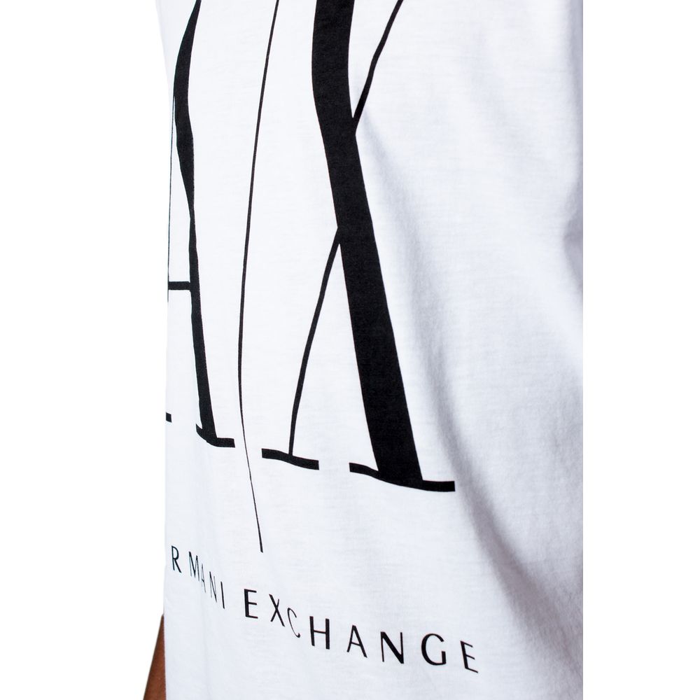 Armani Exchange White Cotton T-Shirt Armani Exchange