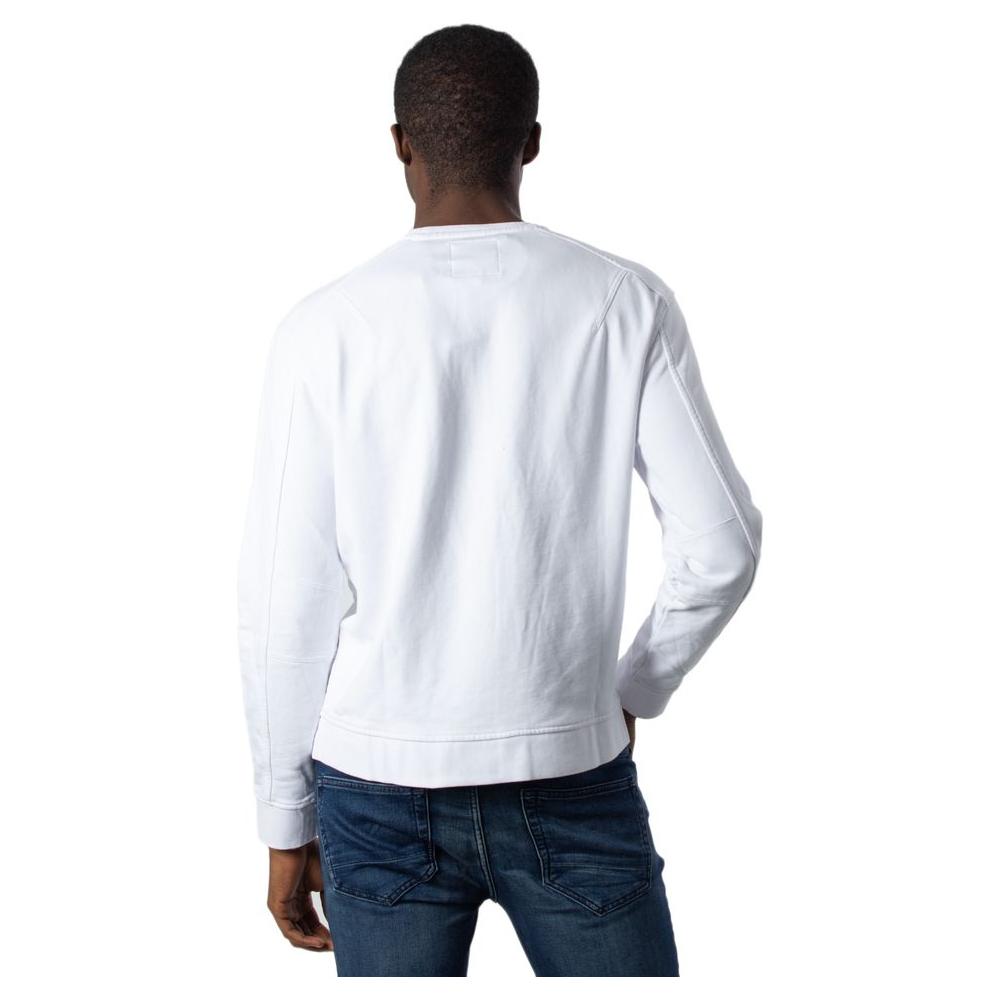 Armani Exchange White Cotton Sweater