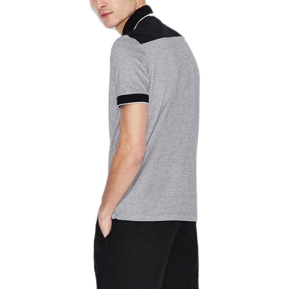 Armani Exchange Black Cotton Polo Shirt