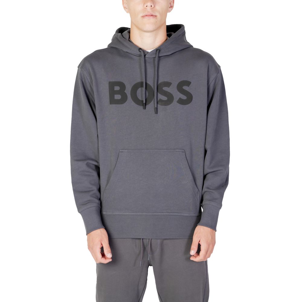 Hugo Boss Gray Cotton Sweater Hugo Boss