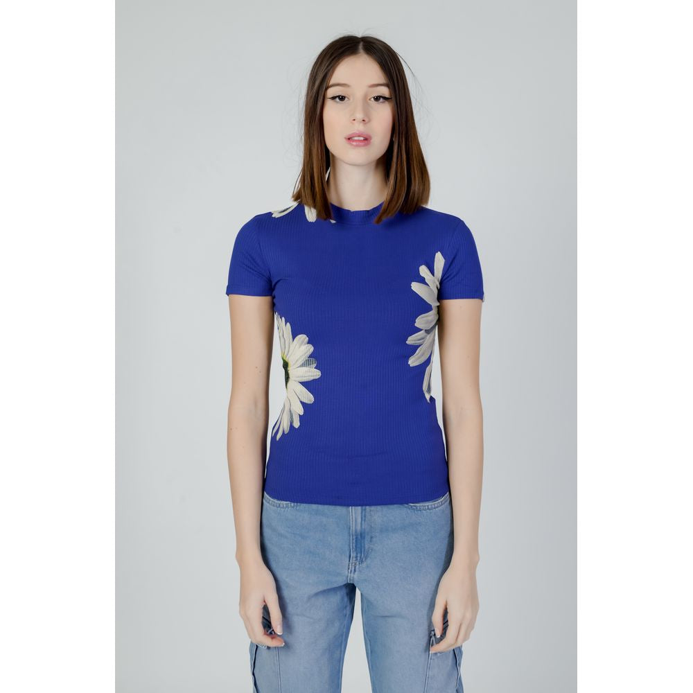 Desigual Blue Viscose Tops & T-Shirt Desigual