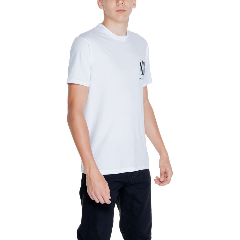 Armani Exchange Black And White Cotton T-Shirt Armani Exchange