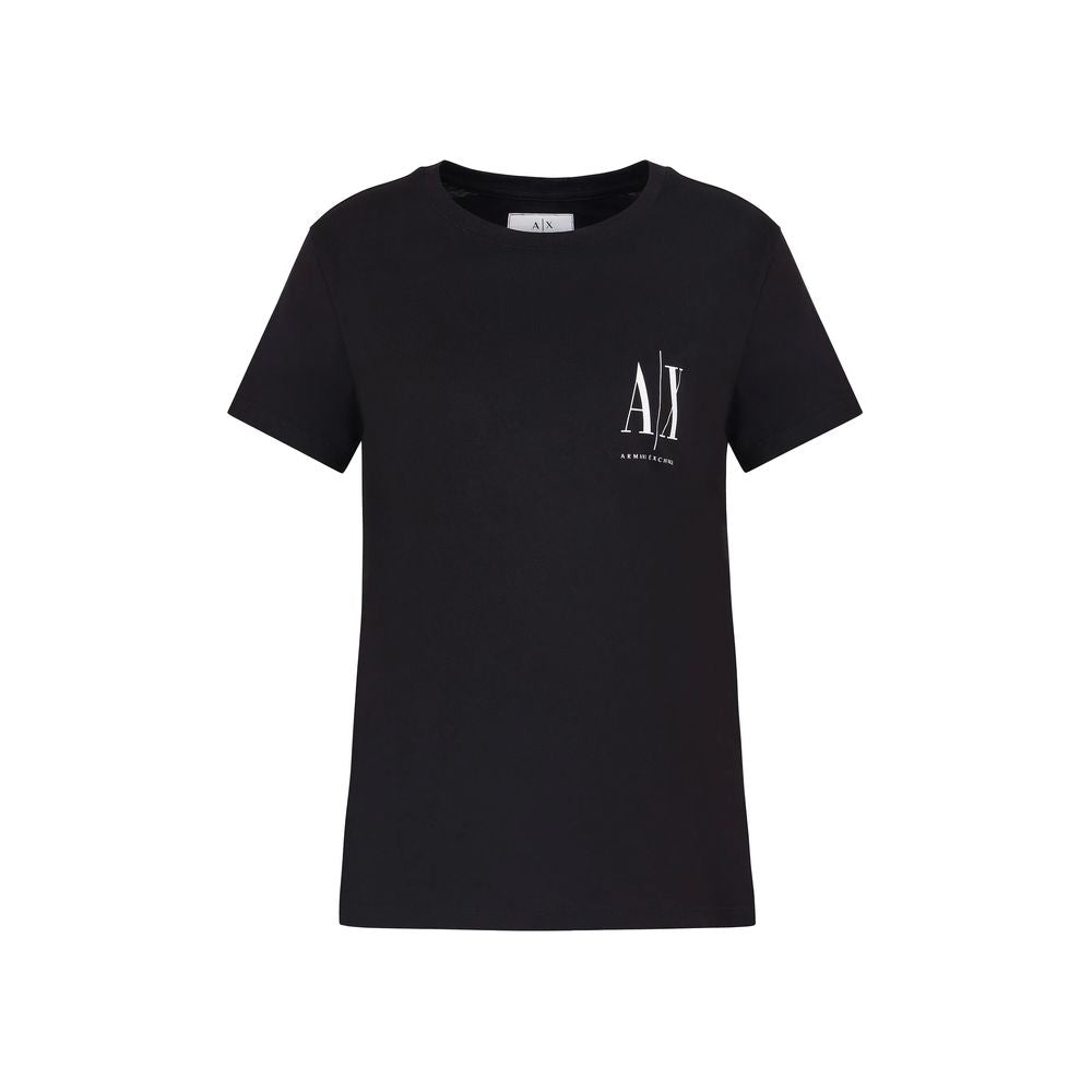 Armani Exchange Black Cotton Tops & T-Shirt Armani Exchange