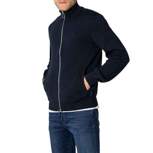 Armani Exchange Blue Cotton Cardigan Armani Exchange