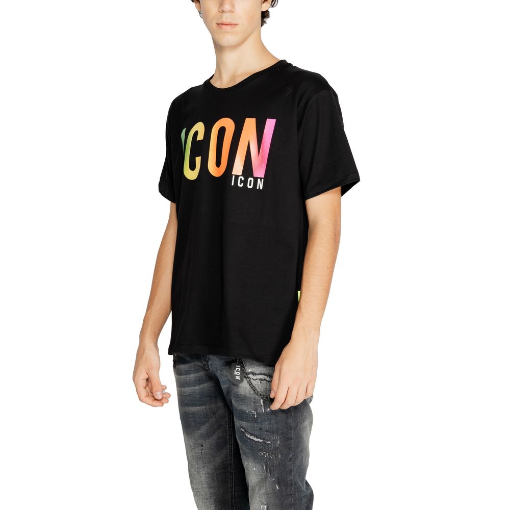 Icon Black Cotton T-Shirt Icon