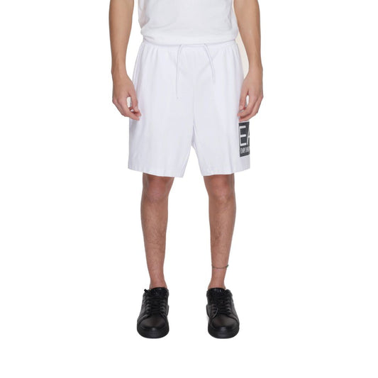 EA7 Emporio Armani White Cotton Short EA7 Emporio Armani