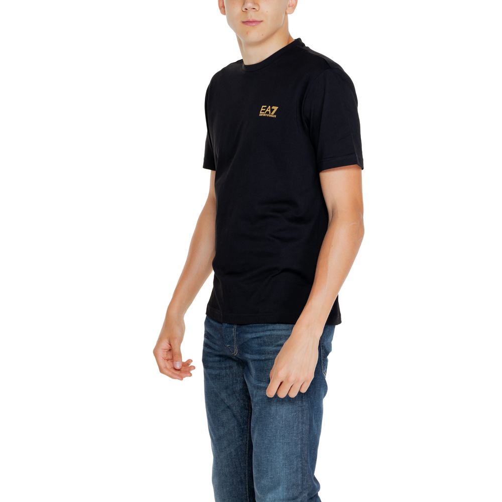 EA7 Emporio Armani Black Cotton T-Shirt EA7 Emporio Armani