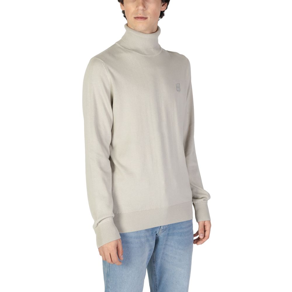 Hugo Boss Beige Cotton Sweater Hugo Boss