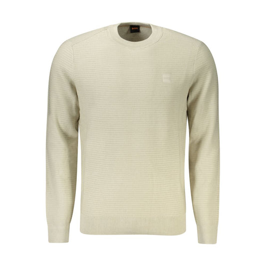 Hugo Boss Beige Cotton Sweater Hugo Boss